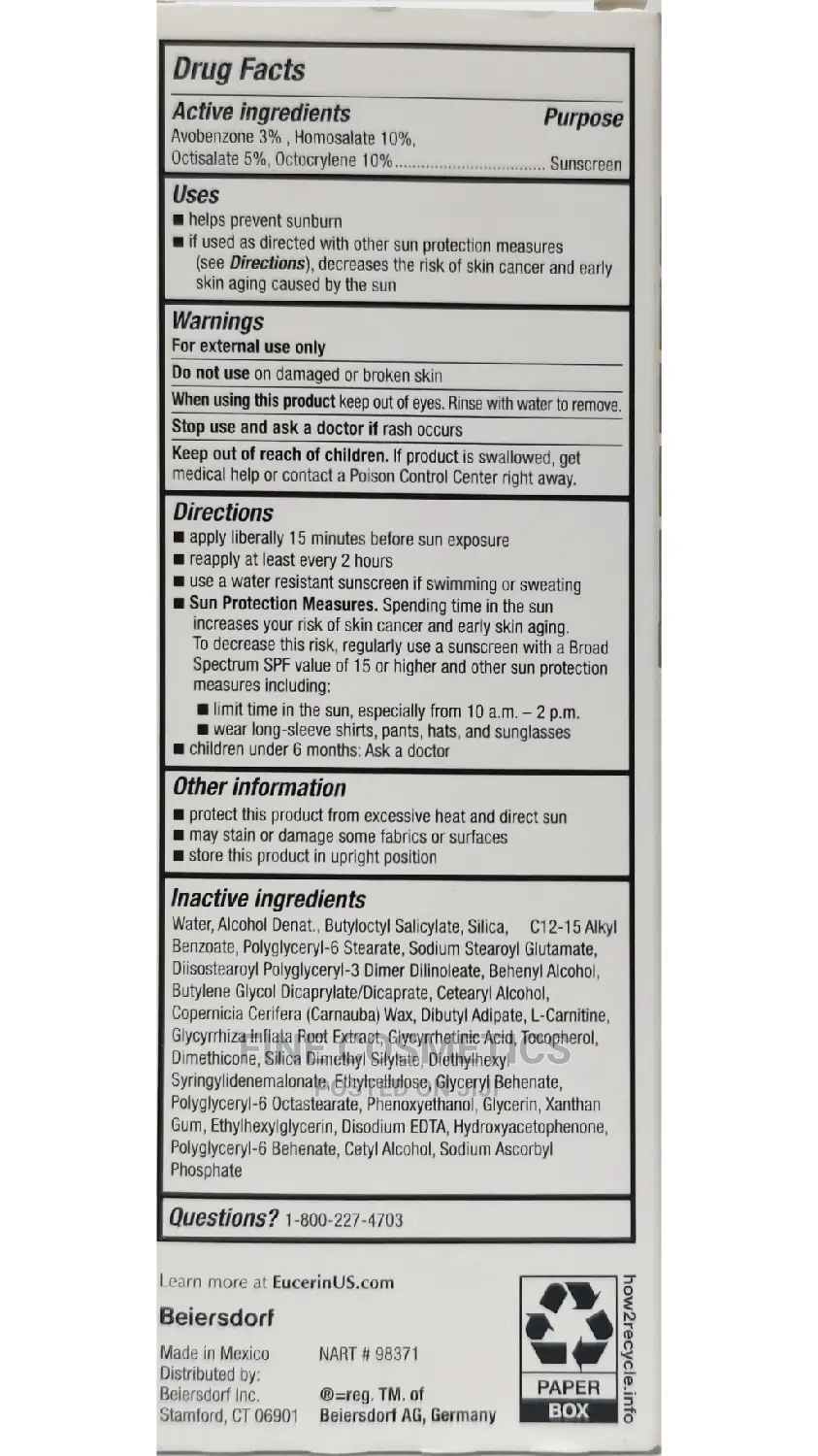 Eucerin Oil Control SPF50 Sunscreen + Oil Absorbing Mineral