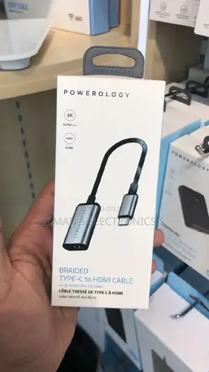 Powerology Braided Type C to HDMI Cable