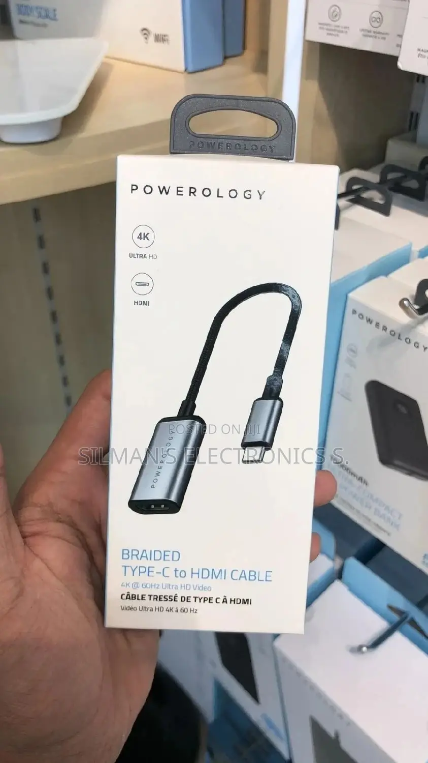 Powerology Braided Type C to HDMI Cable