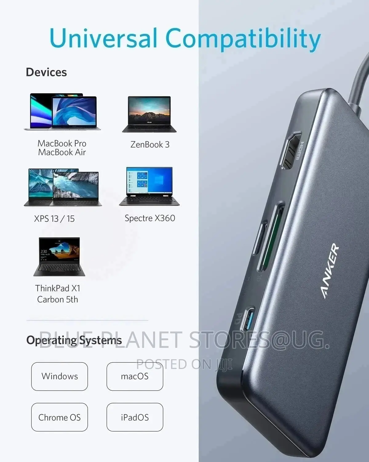 ANKER 7-in-1 USB-C PD Ethernet Hub + Power Expand || A8346