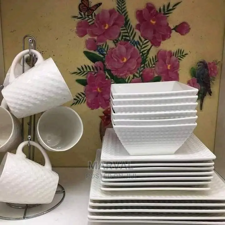 24pcs Checked Dinner Sets