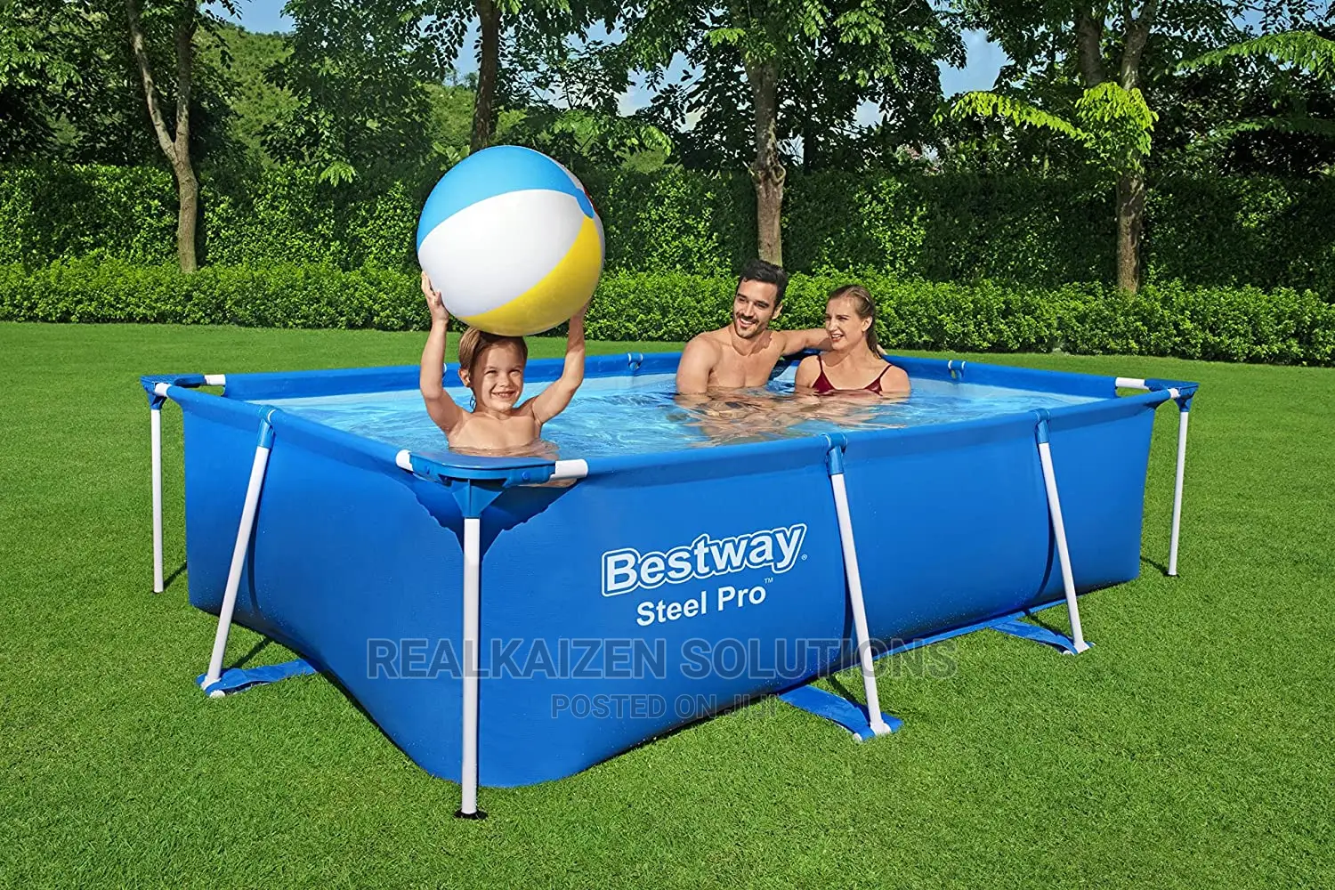 BESTWAY Steel Pro Rectangular Swimming Pool 2.59mx1.7m