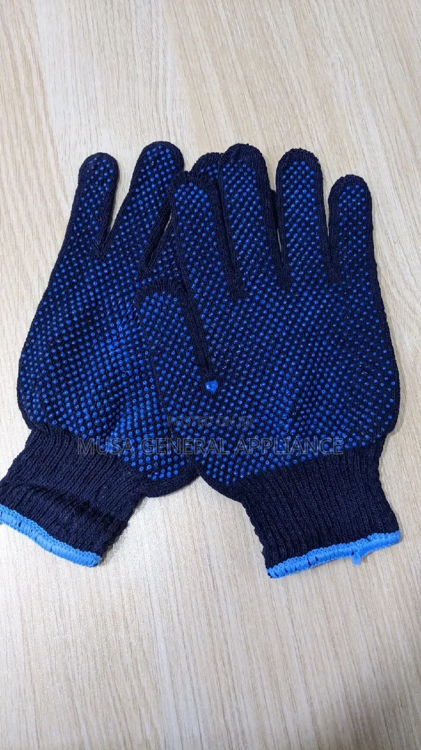 Dotted Cotton Gloves (Black Dotted Gloves