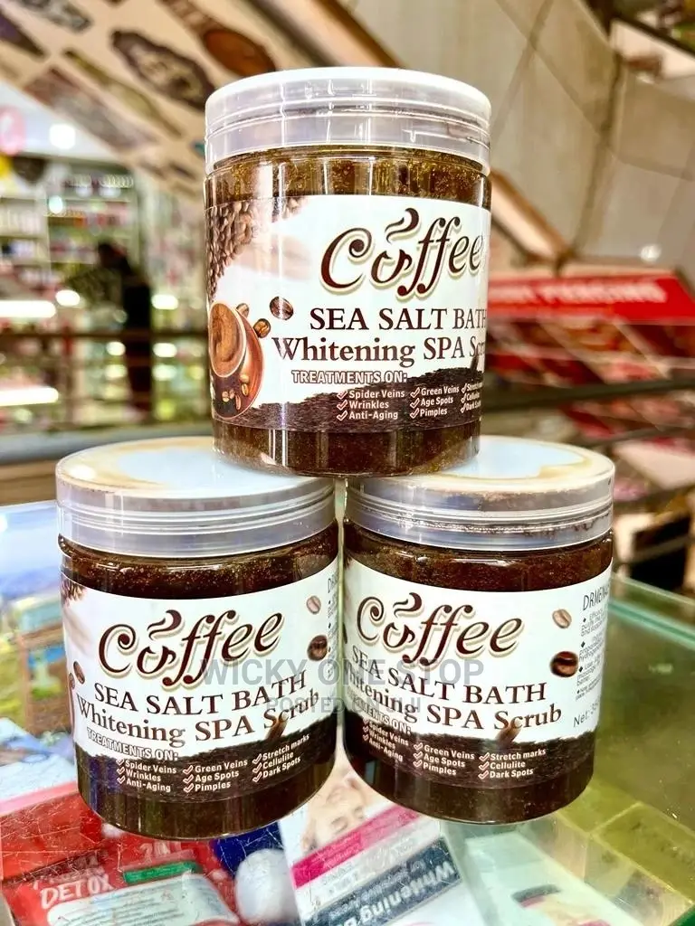 Coffee Sea Salt Bath Whitening Spa Scrub in Central Division Bath