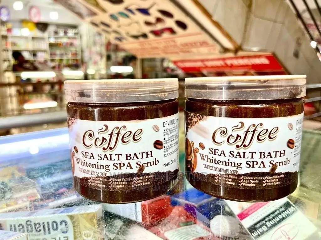 Coffee Sea Salt Bath Whitening Spa Scrub in Central Division Bath