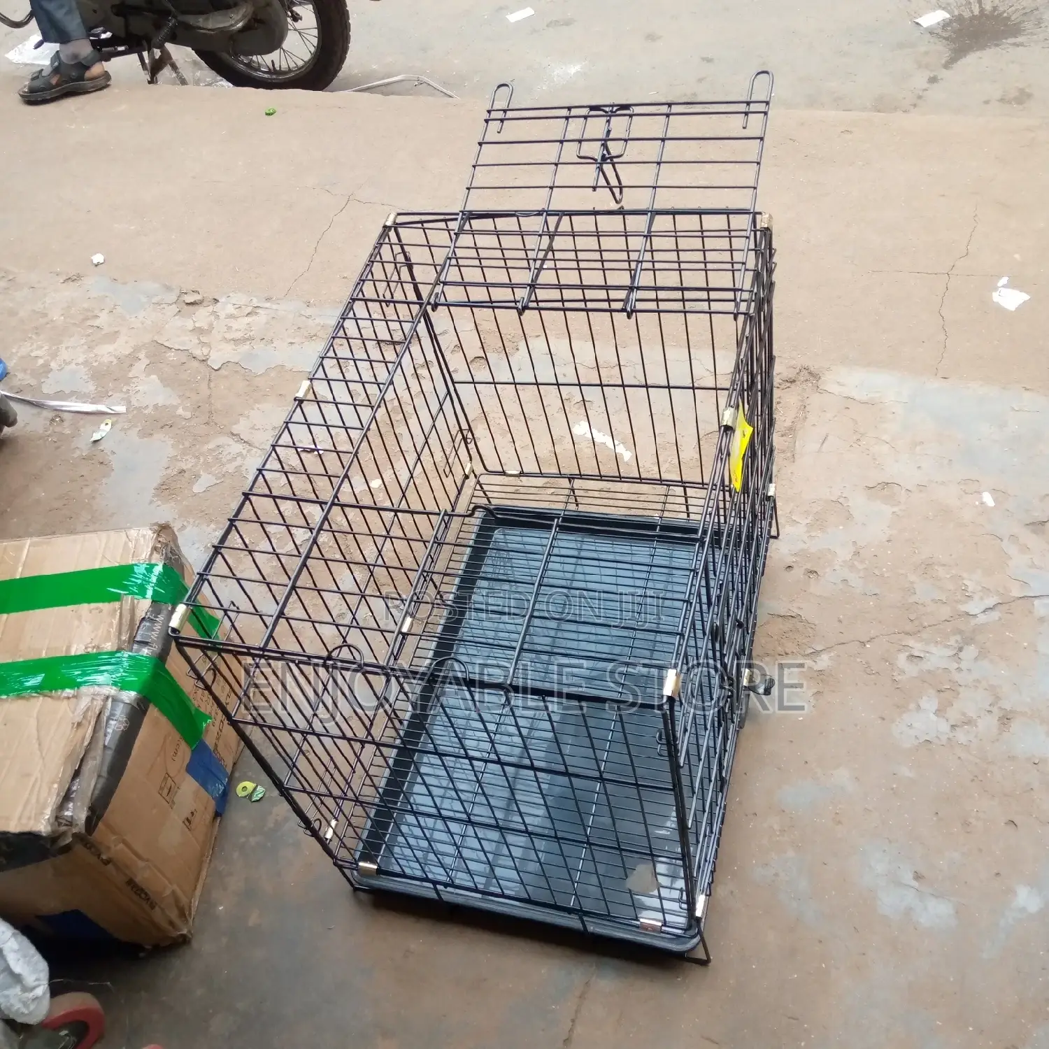 Metallic Cage of Puppies