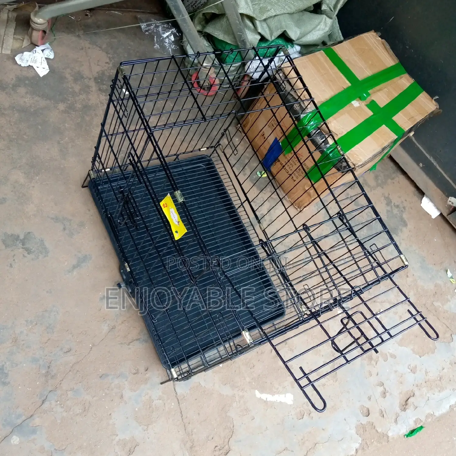 Metallic Cage of Puppies