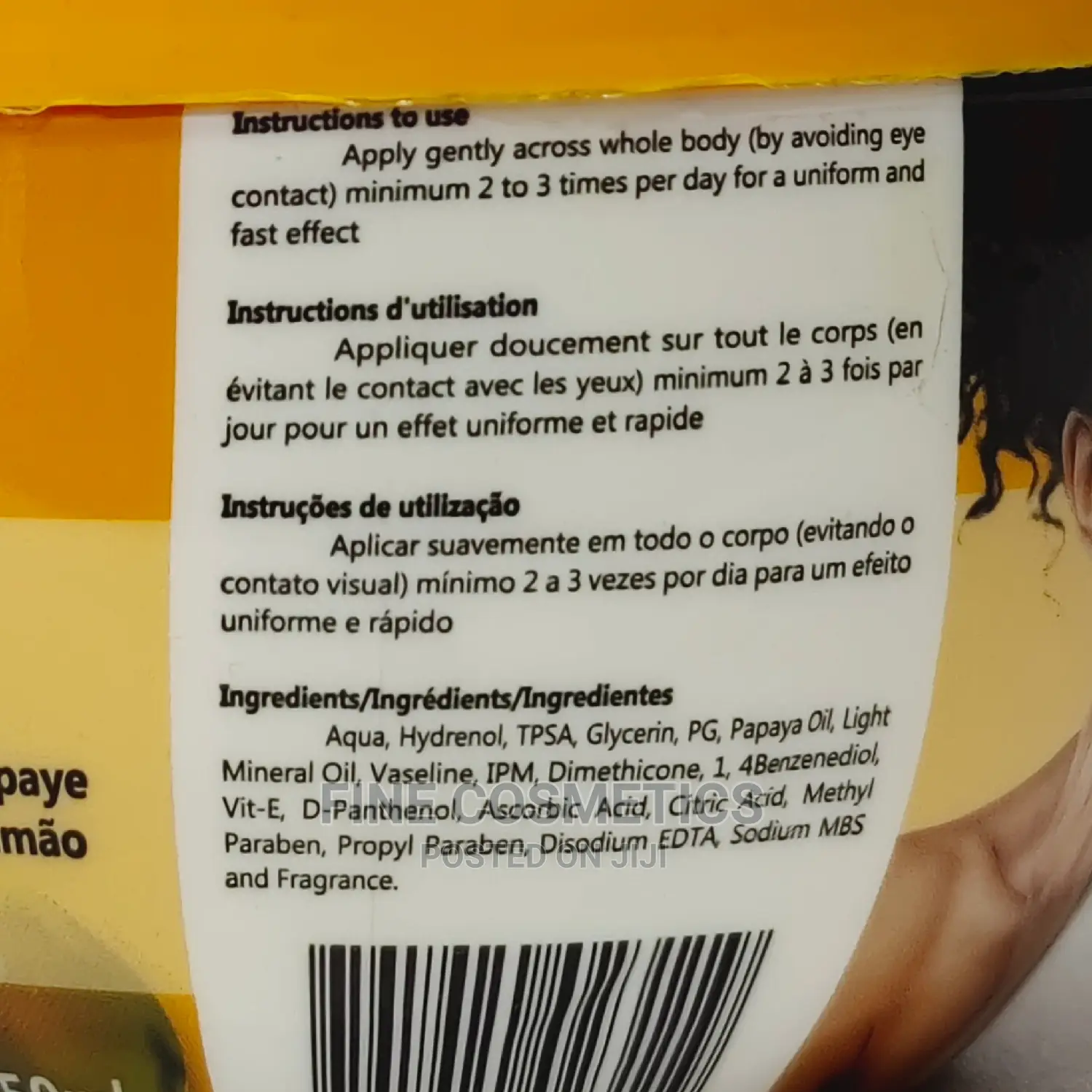 Bio Plus Papaya Skin Treatment Cream 350ml.
