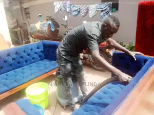 Classic Sofa Cleaning in Progress
