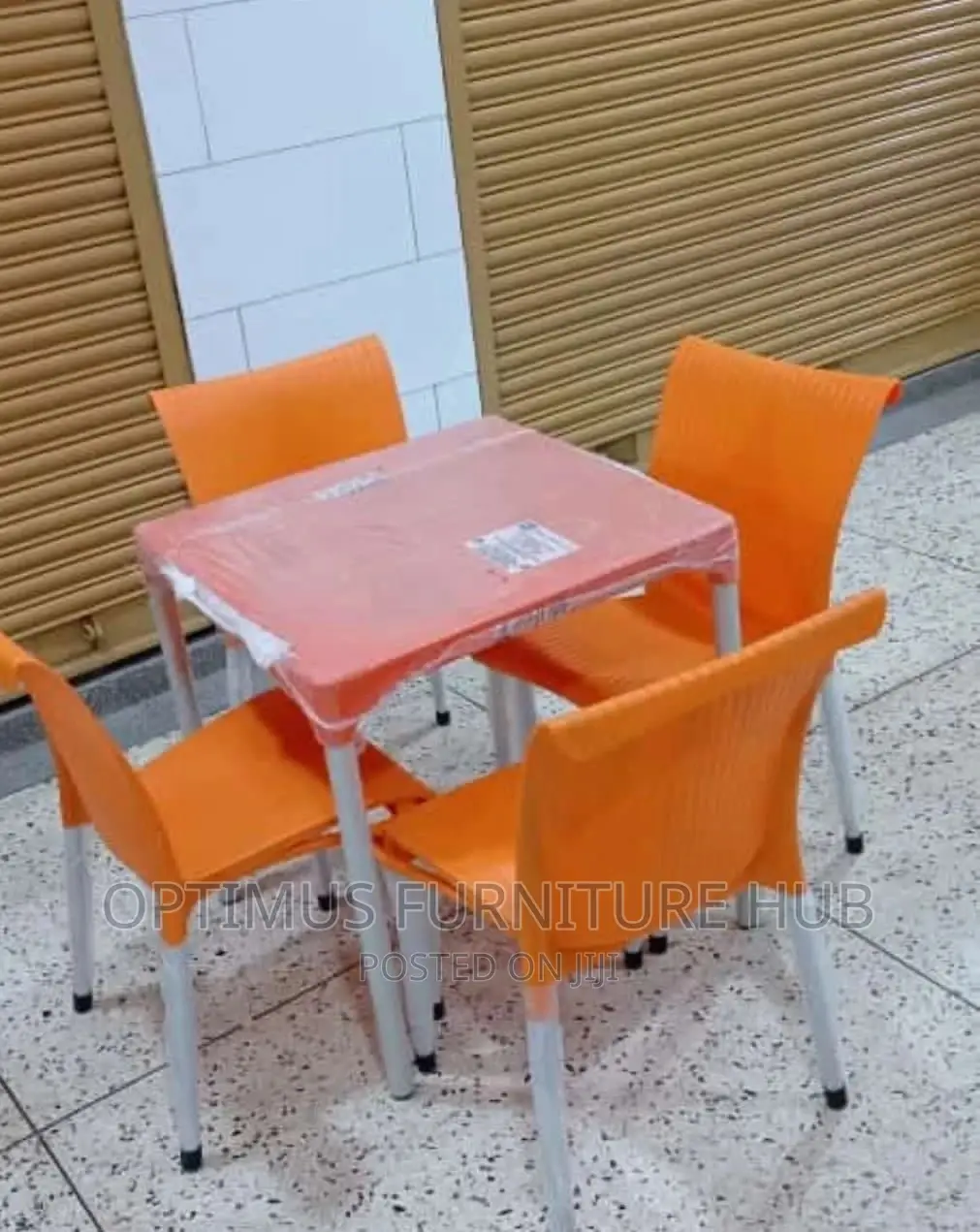 Matching Set (4 Chairs and Square Table)