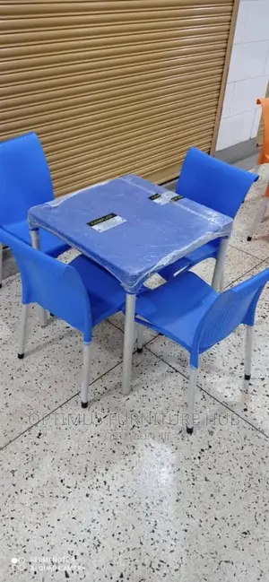 Matching Set (4 Chairs and Square Table)