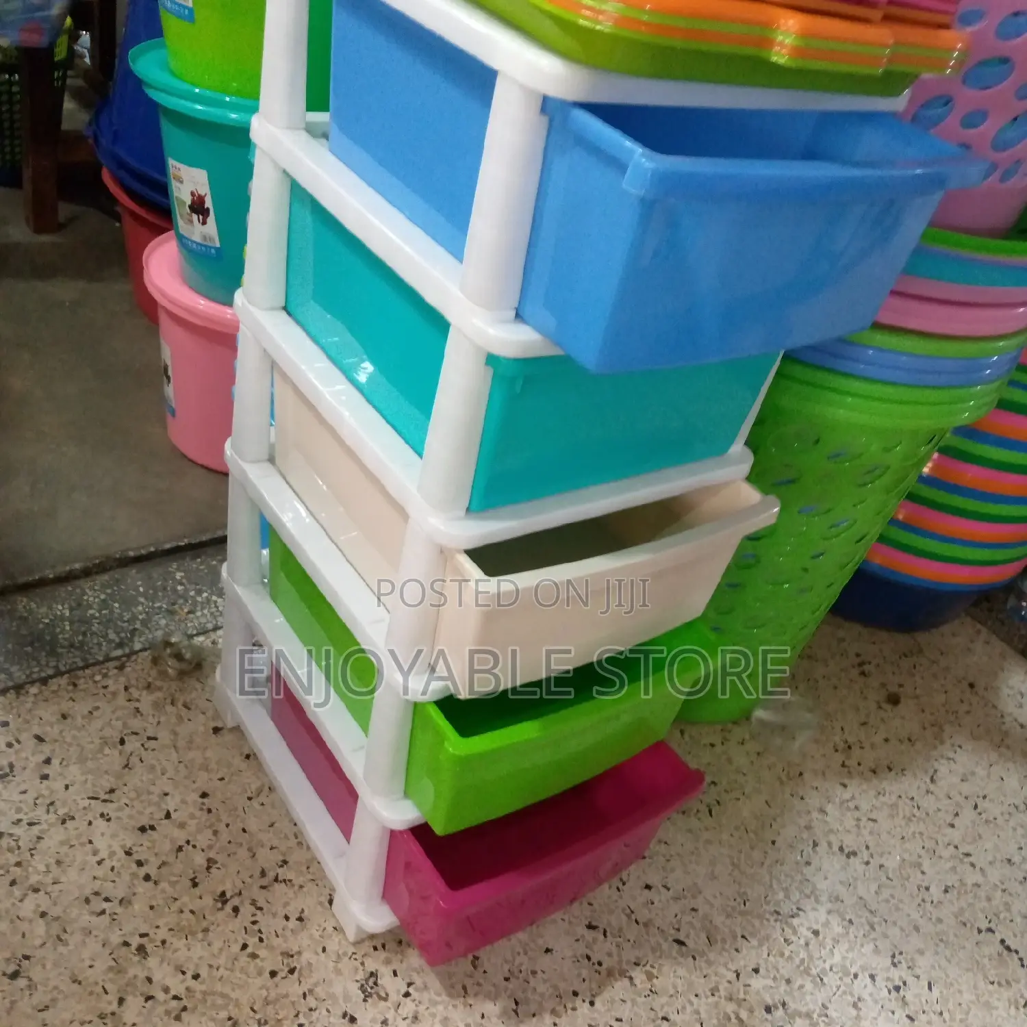 Plastic Durable Storage Drawer Trolley