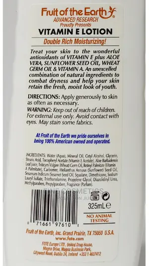 Fruit of the Earth Vitamin E Lotion