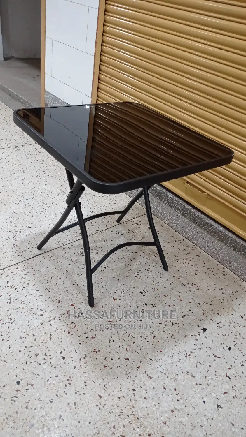 Balcony Foldable Glass Table