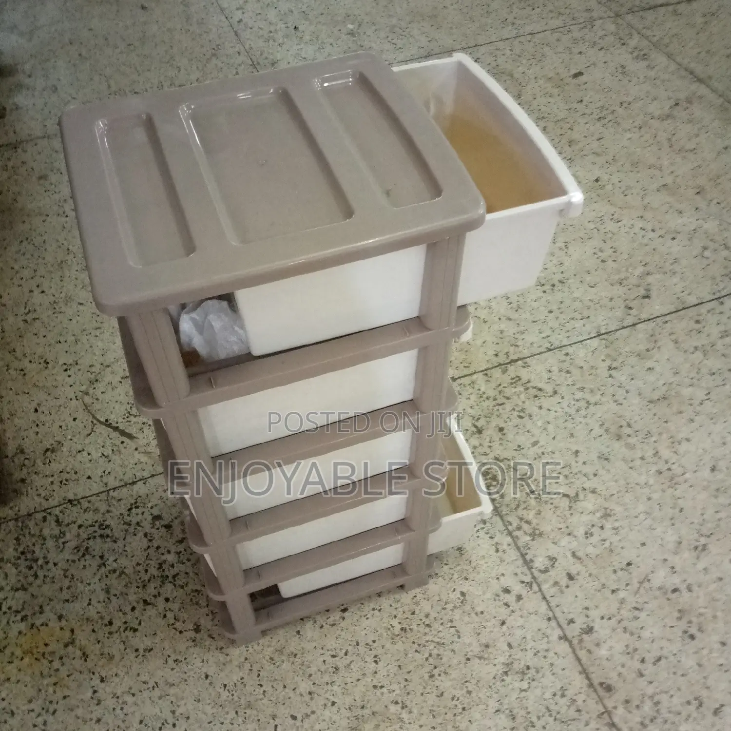 Plastic Storage Drawer 5 Cabin Trolley