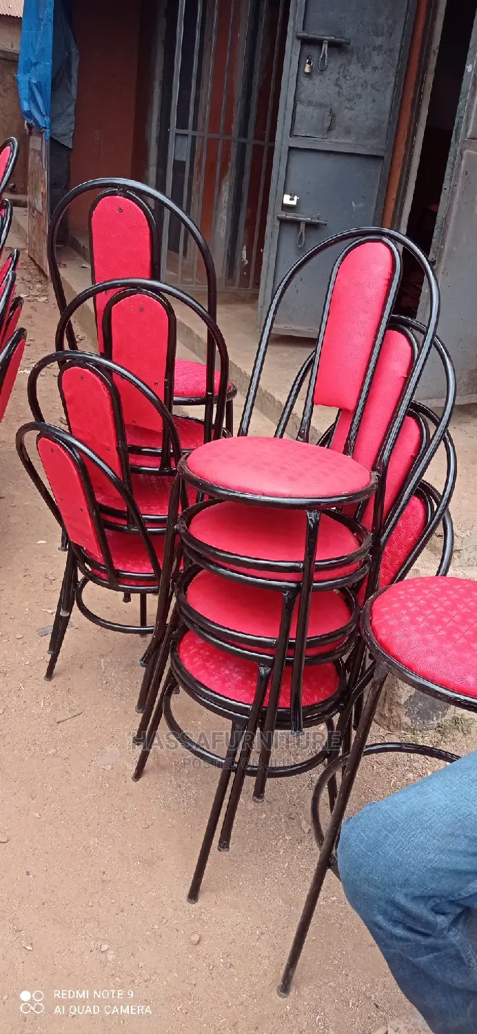 Simple Restaurant Chairs Metal and Leather