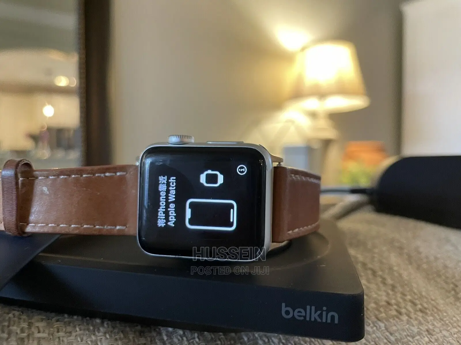 Apple Watch Series 3 38mm Silver Aluminium Case With Leather