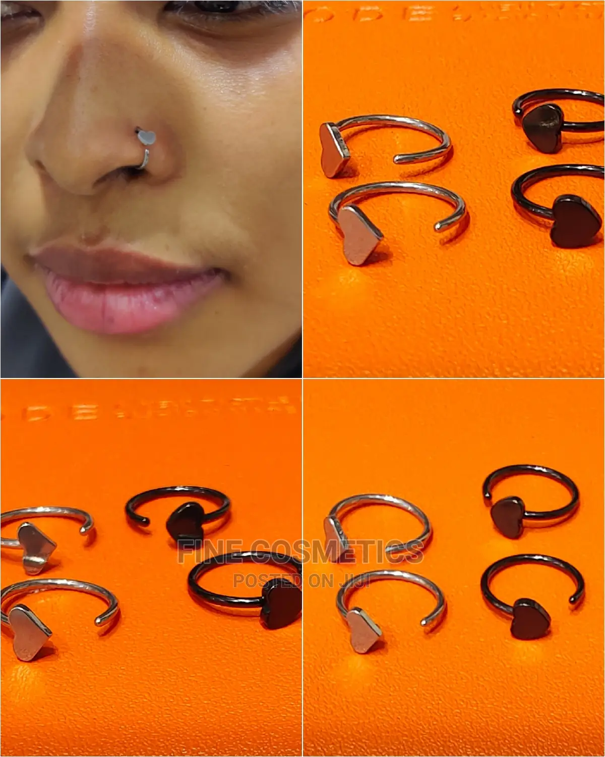 Body Piercing Stainless Steel Darling Heart Nose Ring Hoop