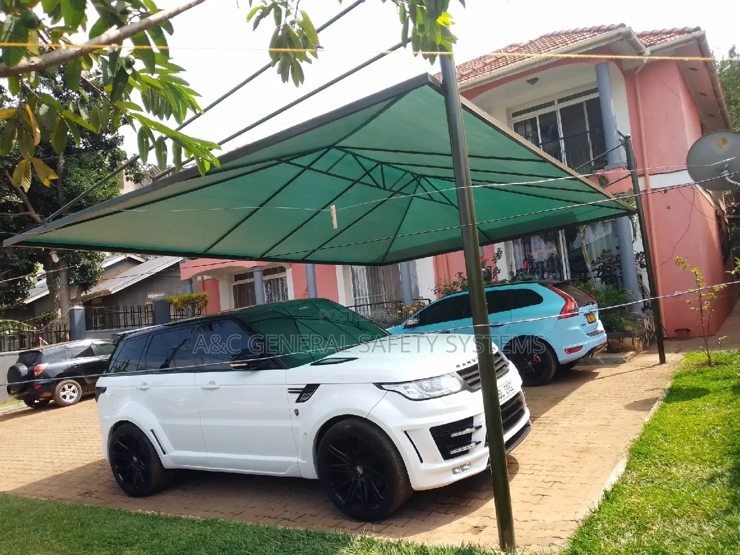 Two Cars Shade Parking Harshweather Resistant 1year Waranty