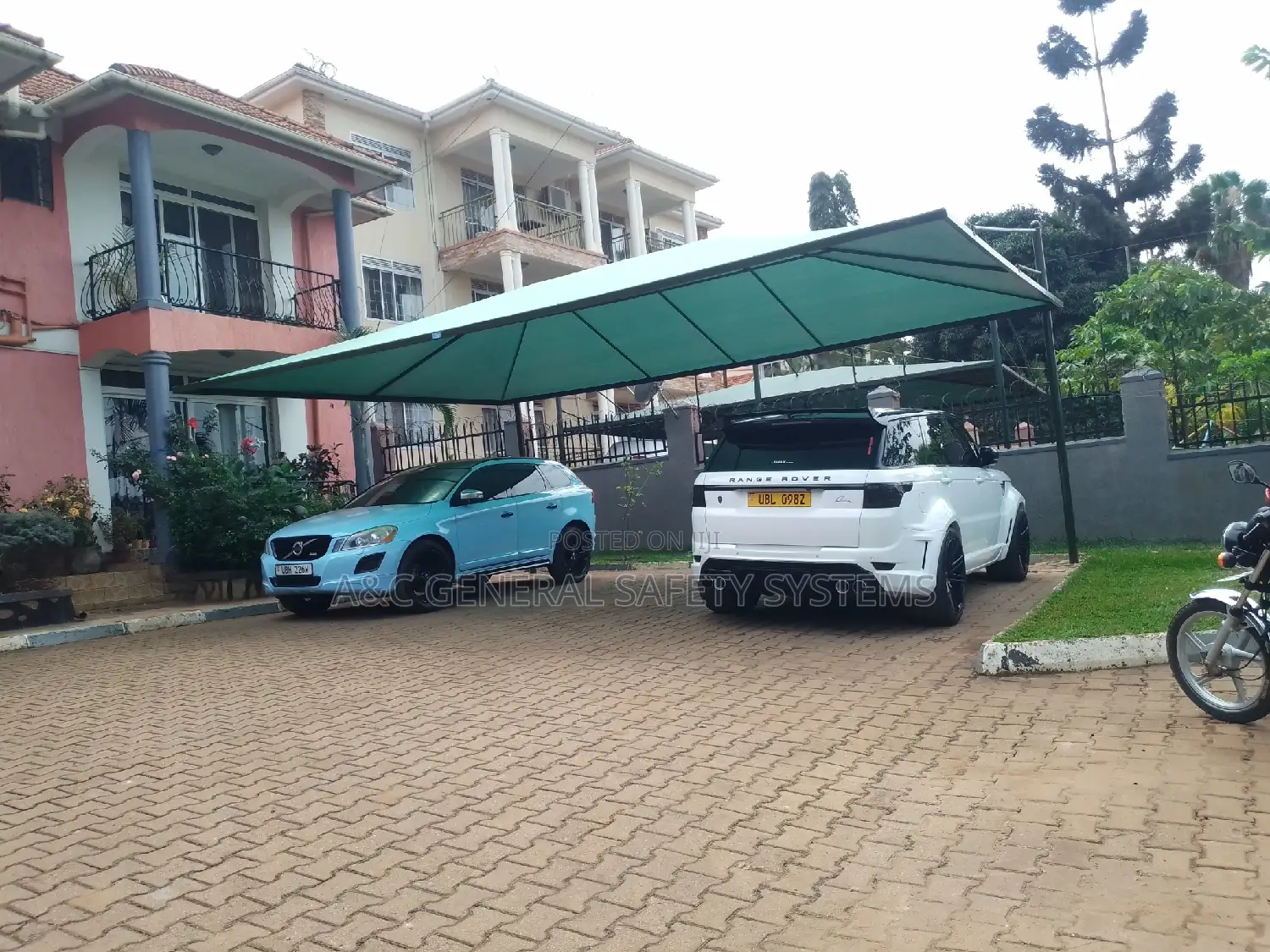 Two Cars Shade Parking Harshweather Resistant 1year Waranty