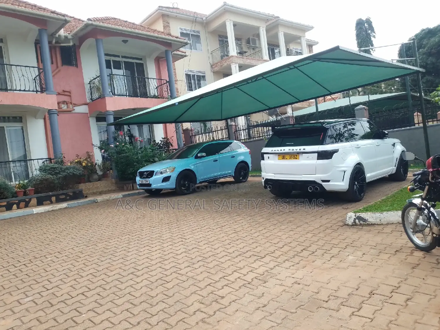 Two Cars Shade Parking Harshweather Resistant 1year Waranty