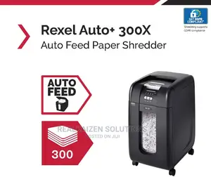 REXEL 40L Auto Feed 300X 300 Sheet Cross Cut Paper Shredder
