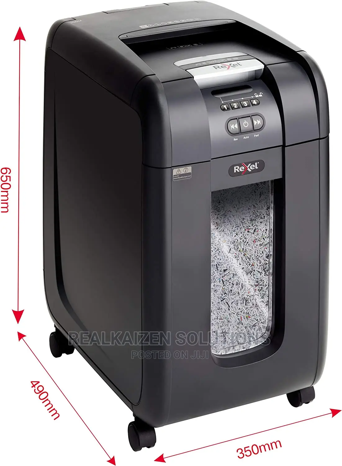 REXEL 40L Auto Feed 300X 300 Sheet Cross Cut Paper Shredder