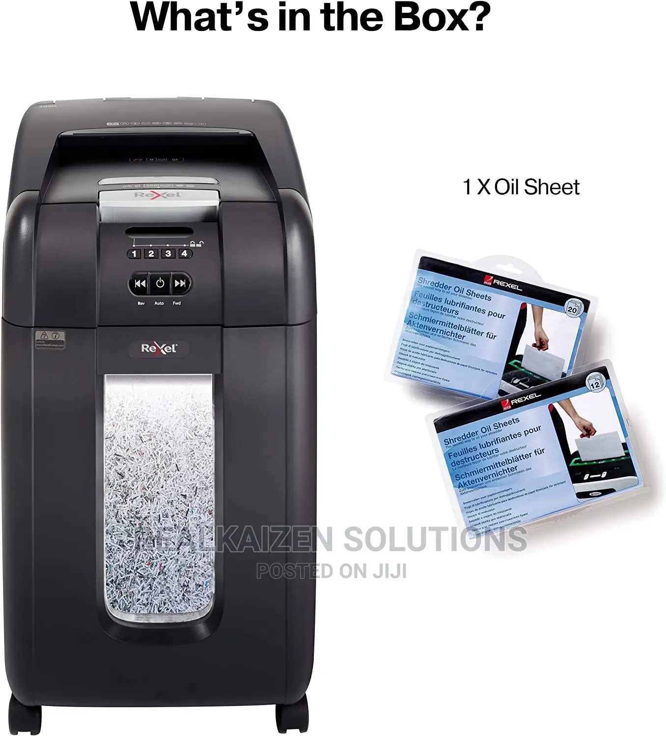 REXEL 40L Auto Feed 300X 300 Sheet Cross Cut Paper Shredder