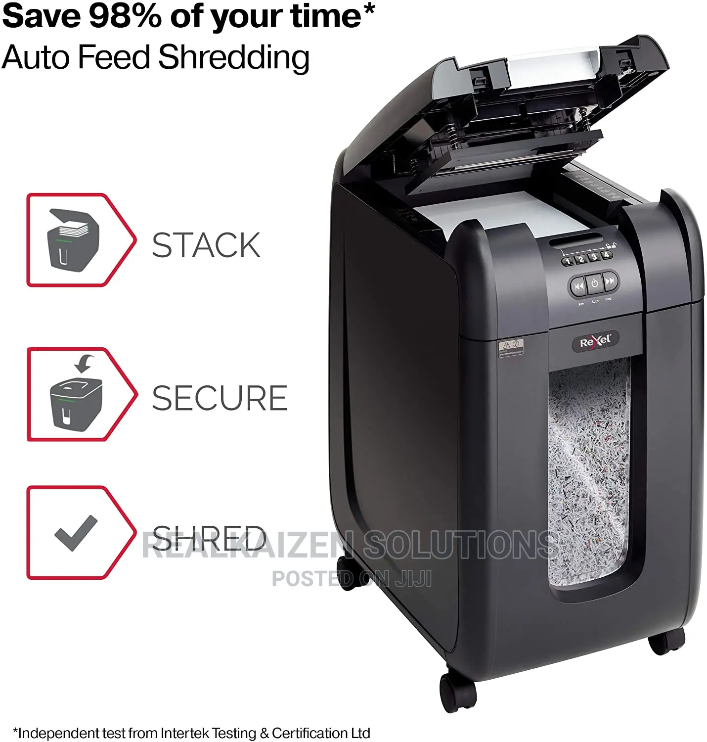 REXEL 40L Auto Feed 300X 300 Sheet Cross Cut Paper Shredder