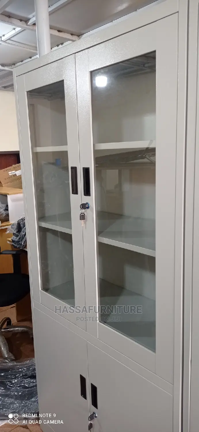 Metal Cabinet Half Glass
