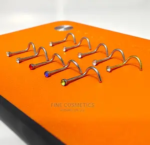 1pc Corkscrew Nose Studs, Stainless Steel Nose Pin Nosering