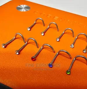 1pc Corkscrew Nose Studs, Stainless Steel Nose Pin Nosering