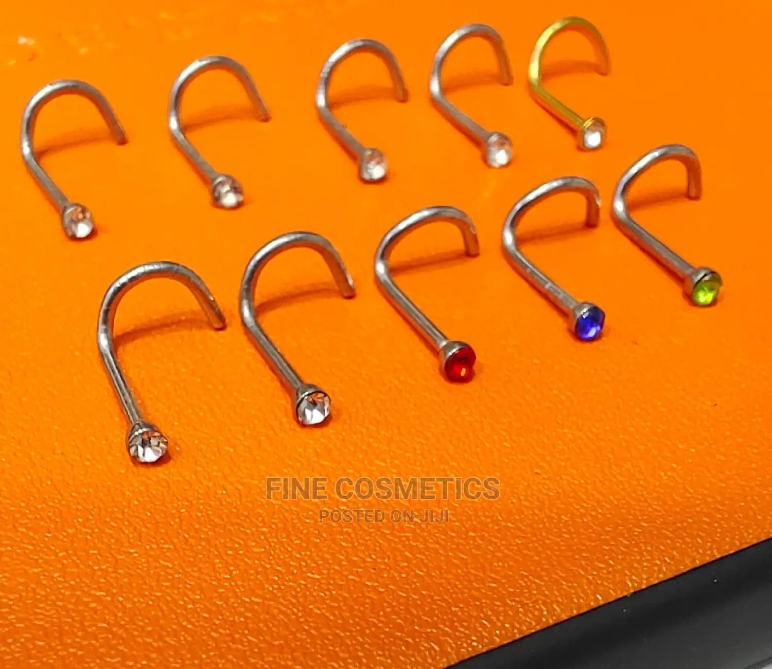1pc Corkscrew Nose Studs, Stainless Steel Nose Pin Nosering