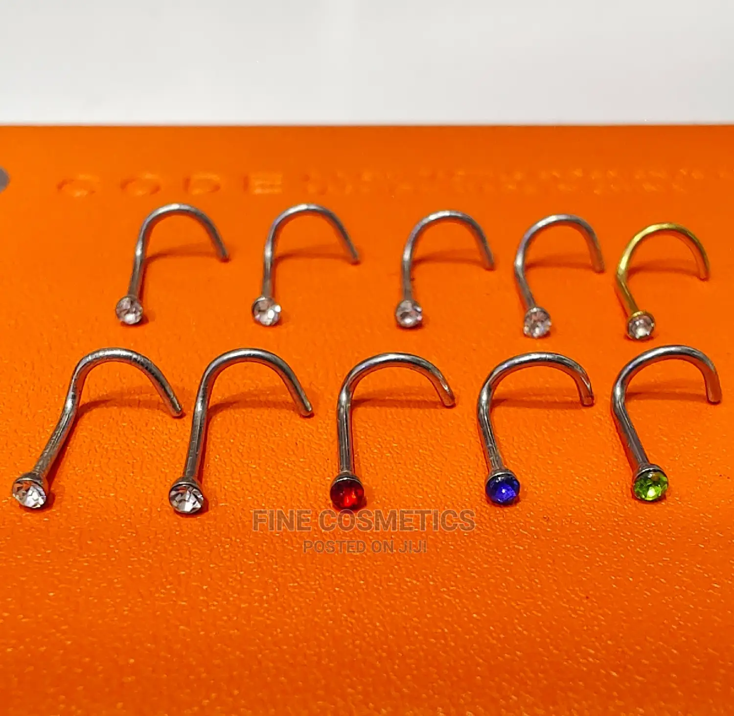 1pc Corkscrew Nose Studs, Stainless Steel Nose Pin Nosering