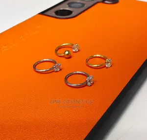 Beautiful Stainless Steel Nosering With Shiny Stone 8mm