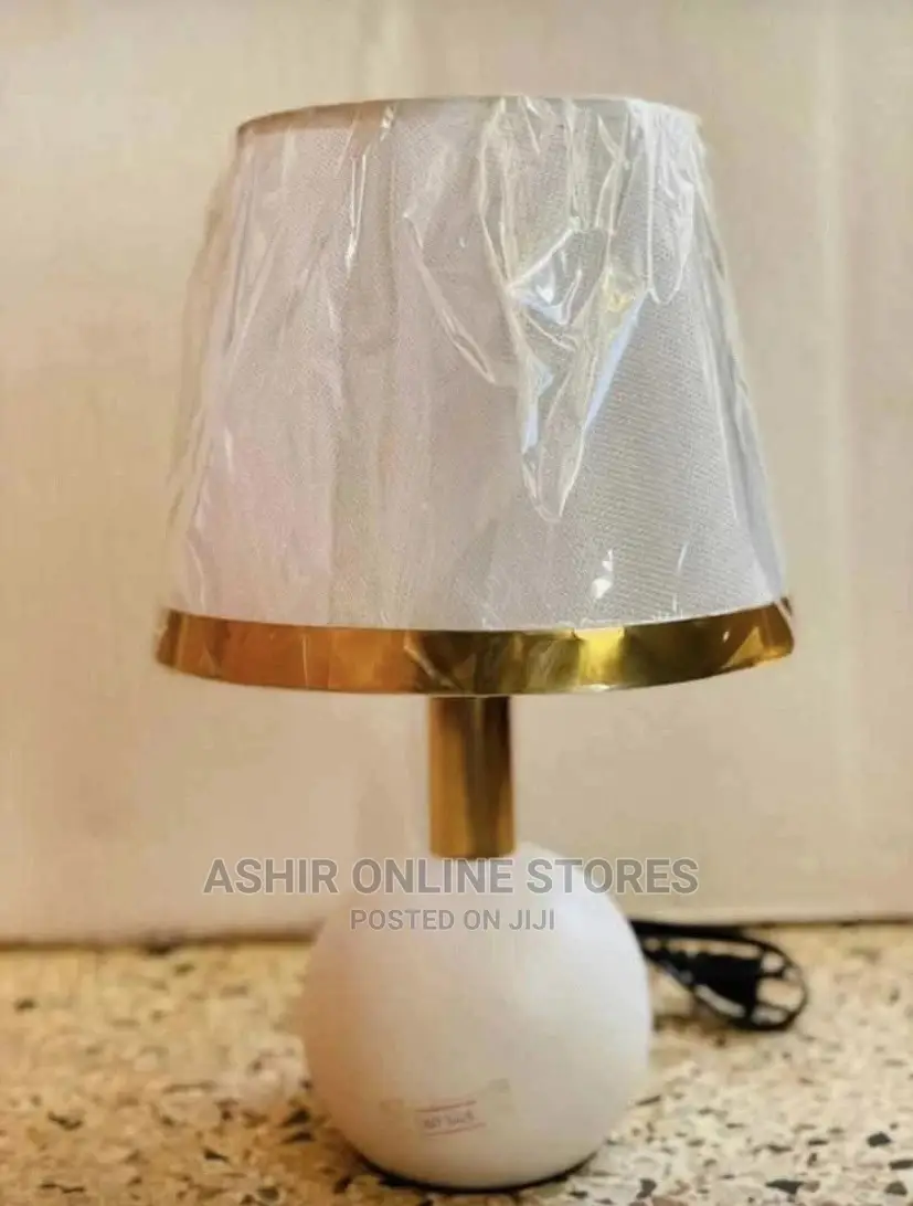 White and Gold Bedside Lamp