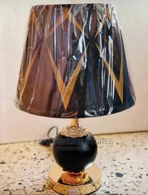 Gold and Black Unique Bedside Lamp