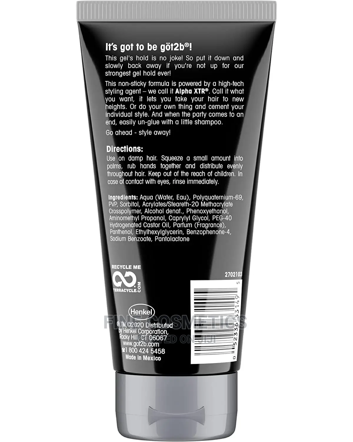 Got2b Ultra Glued Non Sticky Invincble Hold Hair Styling Gel