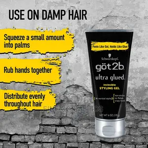 Got2b Ultra Glued Non Sticky Invincble Hold Hair Styling Gel