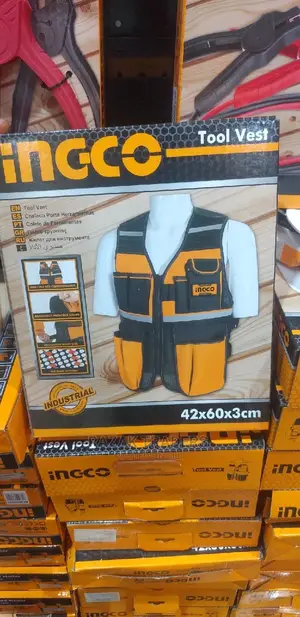 Ingco Tool Vest | Safety Vest Bag Max.(3KG) 7 Pockets