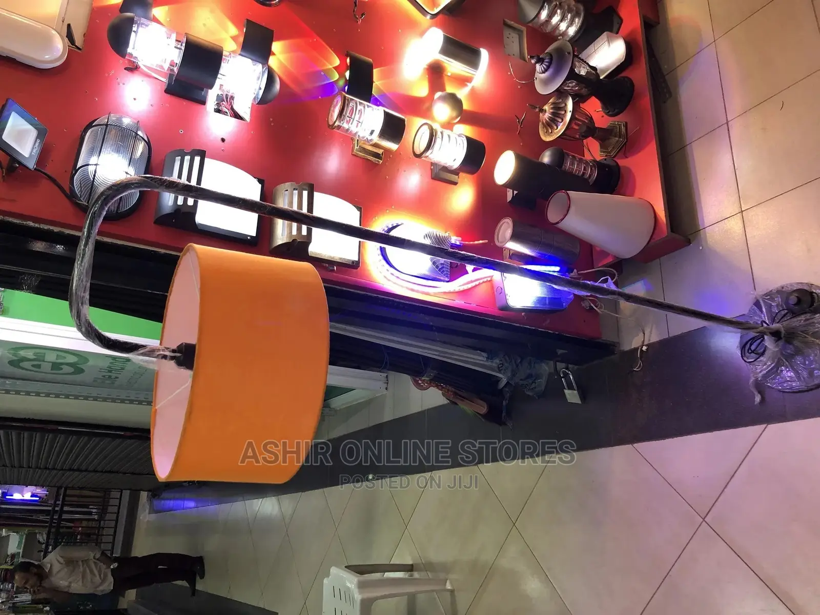 Orange /Black Floor Lamp