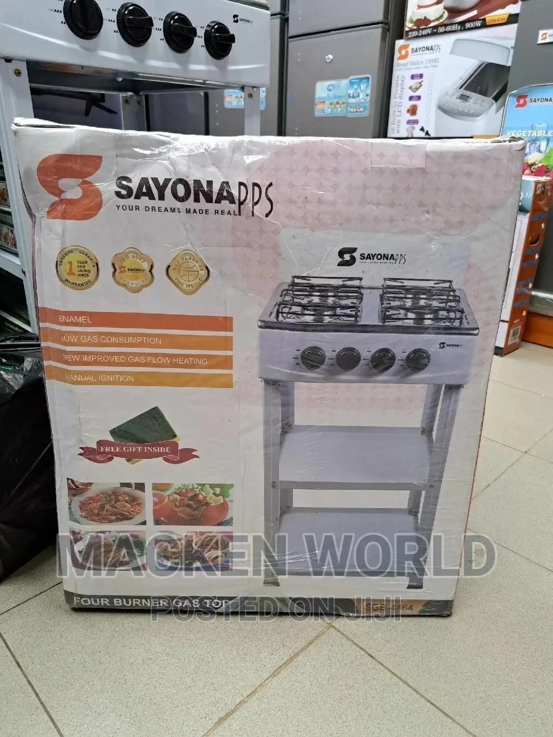 4 Gas Burner Top Sayona