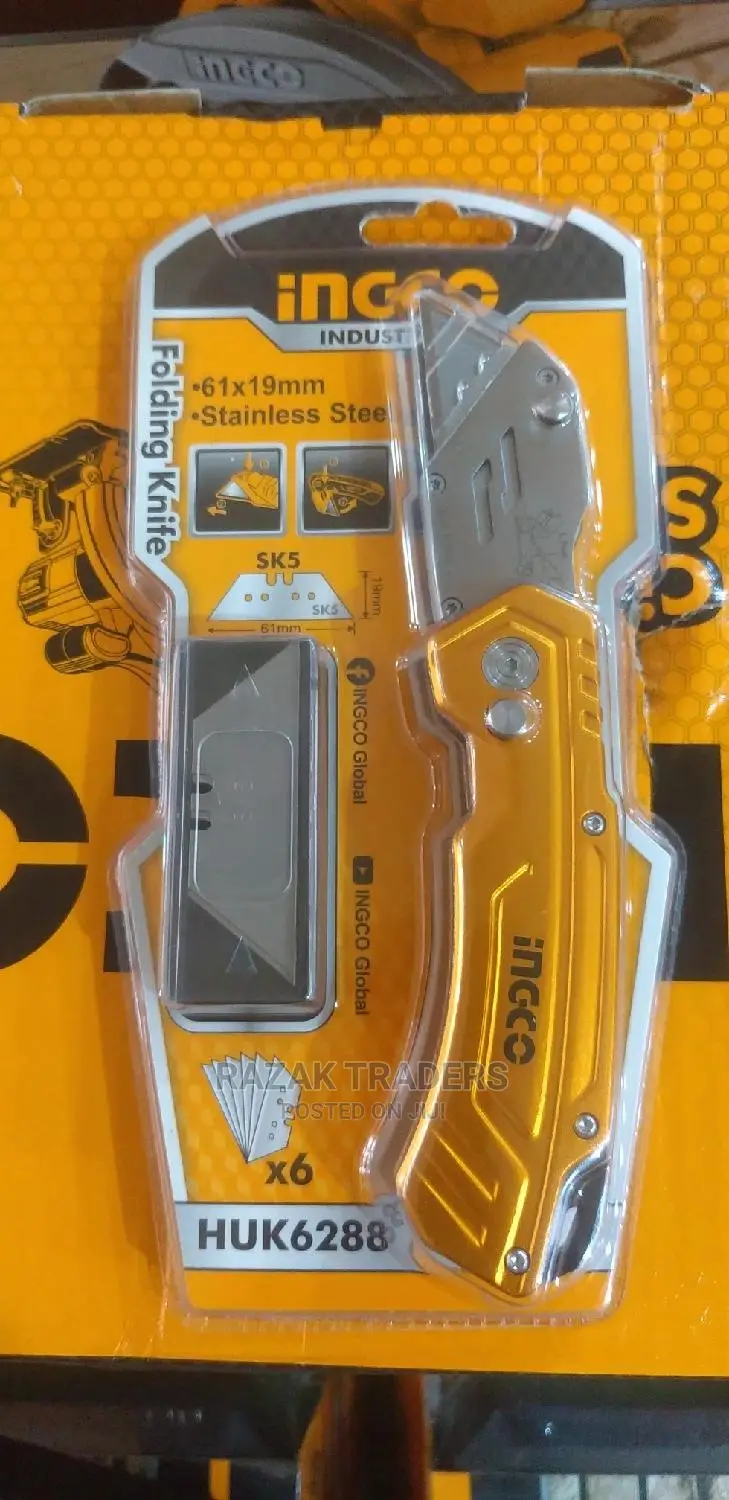 INGCO Original Utility Knife With 5 PCS Blade