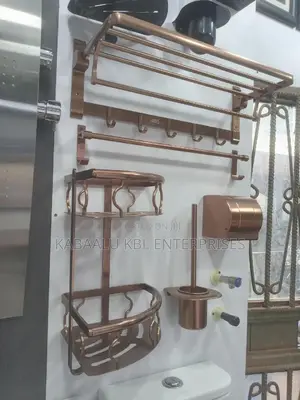 Bathroom Kit (Towel Rack, Corner Shelf, Toilet Brush and TP)