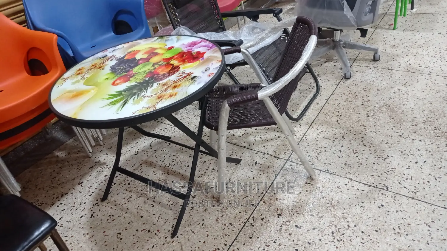 3seaters Glass Foldable Set