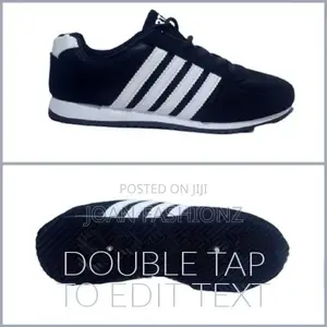 Men's Sneakers-Black White