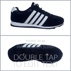 Men's Sneakers-Black White