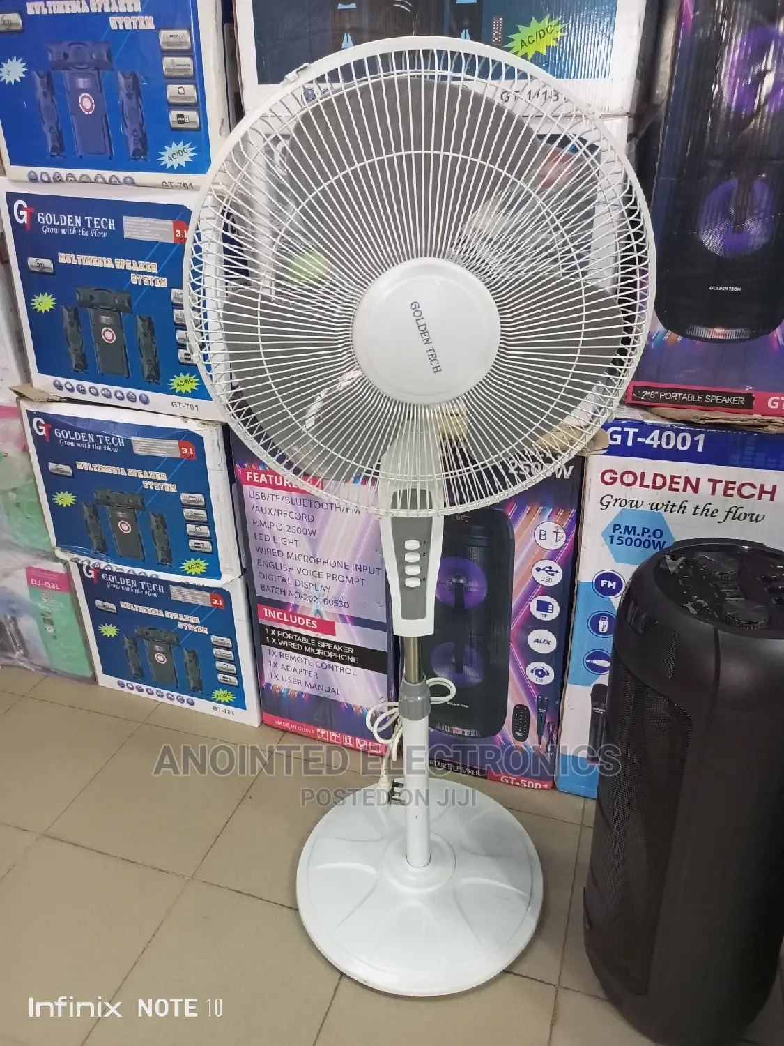 Golden Tch Stand Fans