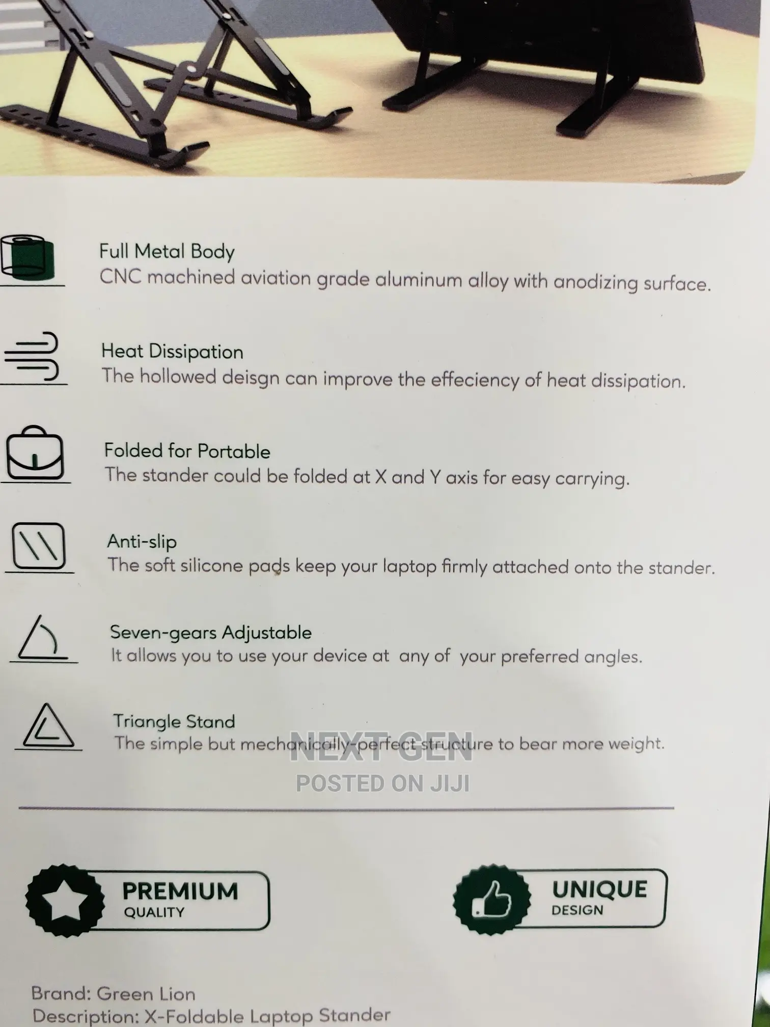 X Foldable Laptop Stander