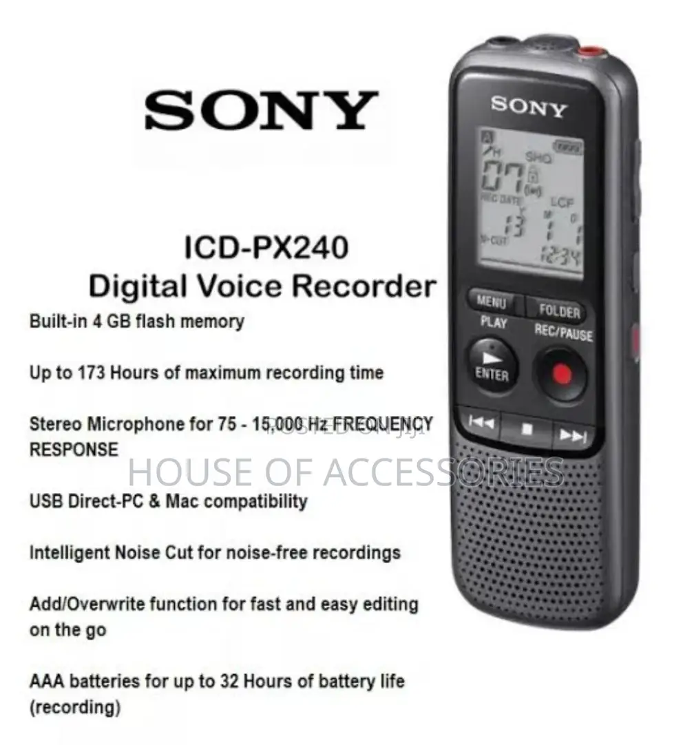 4gb Sony Px240 Voice Recorder